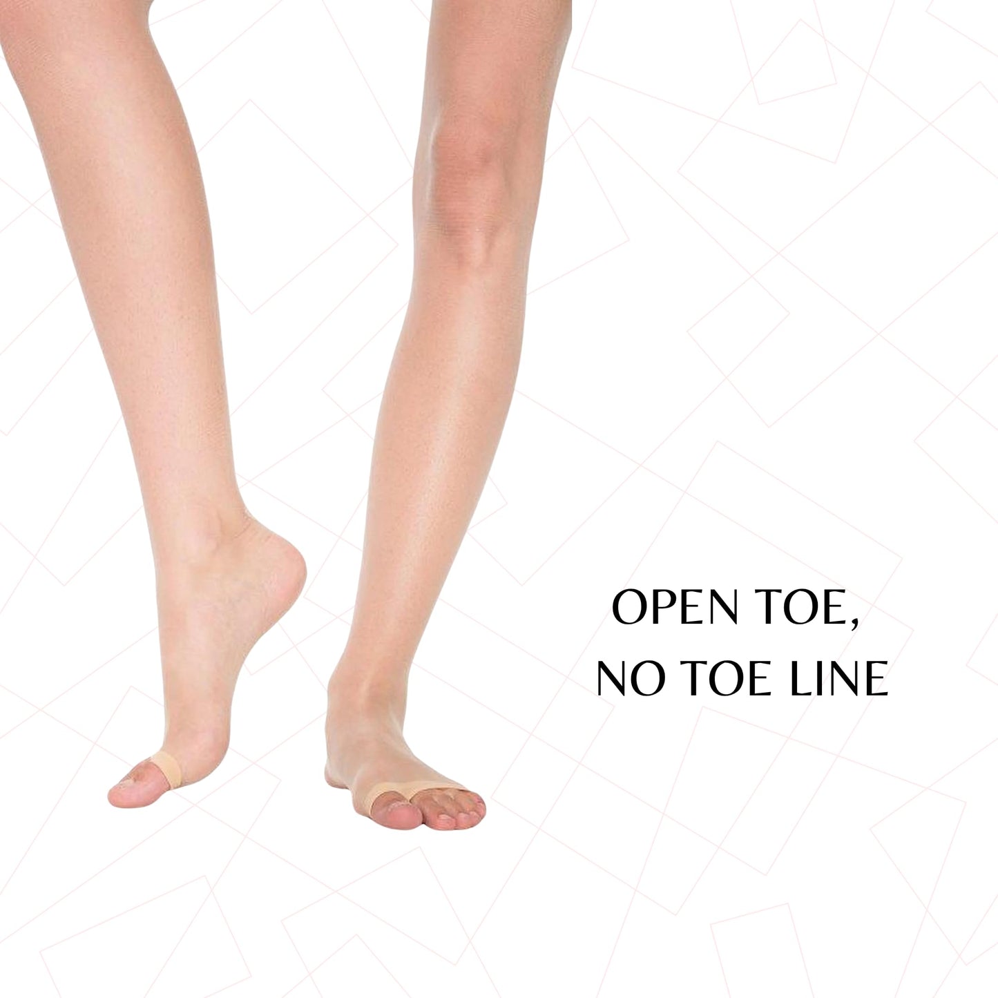 PENTI 10 Den Toeless Pantyhose for Women | Open Toe Matte Sheer Tights with Non-Slip Sole, Transparent Brief