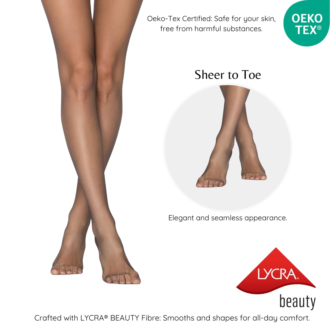 PENTI Control Top Tights | Maximum Tummy Control Pantyhose 100 Den High Waist & 15 Den Sheer | Shaping Sheer Hose