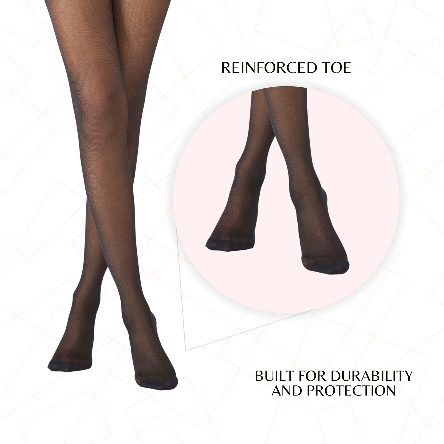 PENTI Black Nostalgia Back Seam Pantyhose | Women's 20 Denier Sheer Tights | Backseam Legwear | Reinforced Toe Hosiery