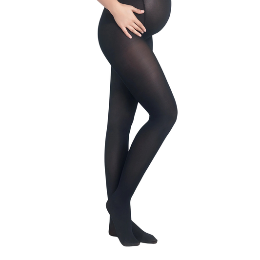 PENTI Maternity Tights 40 Den | Black Opaque Pregnancy Pantyhose | Supportive Maternity Leggings for Women