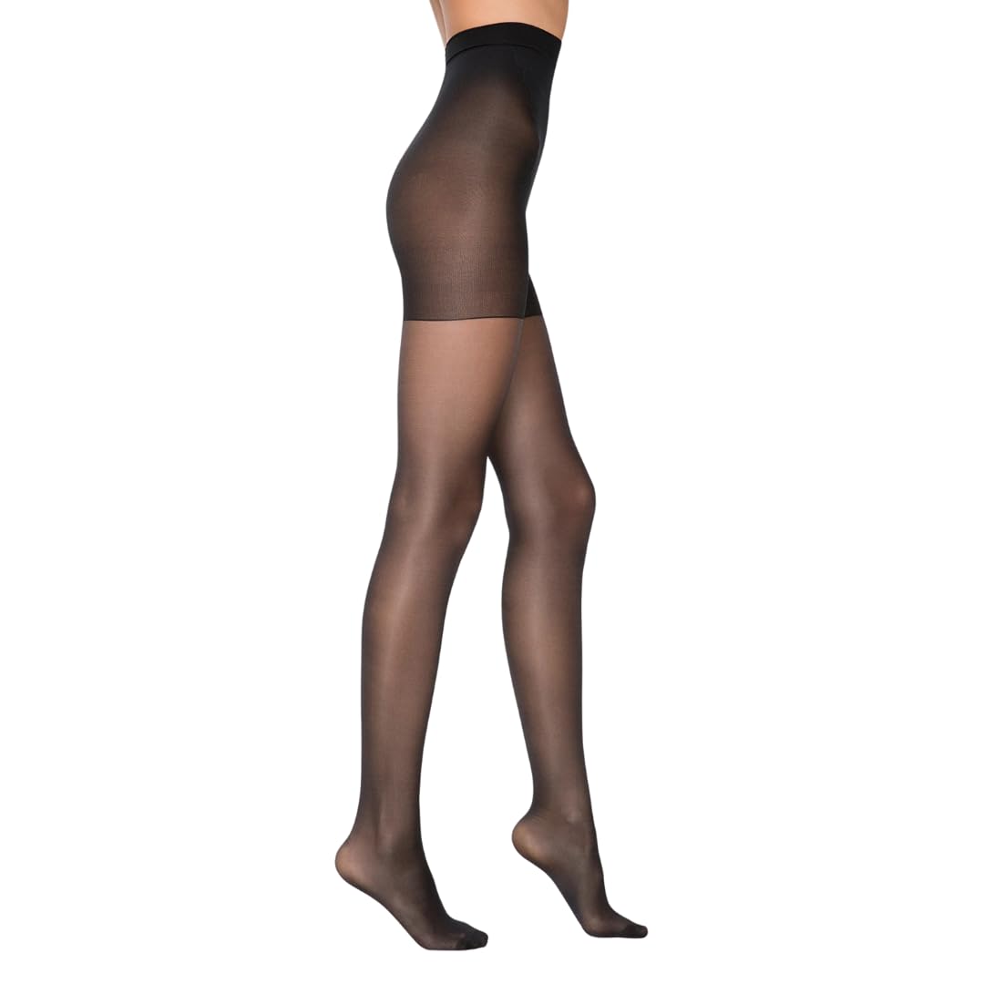 PENTI Silhouette Shaper 20 Denier High Waist Tummy Control Pantyhose | Sheer Control Top Shapewear Tights for Women