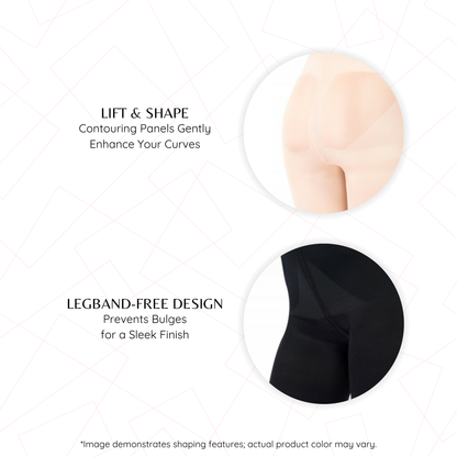 PENTI Shaper Short | Seamless Tummy Control Shapewear | Non-Slip High Waist Body Shaper Thigh Slimming & Butt Lift for Women