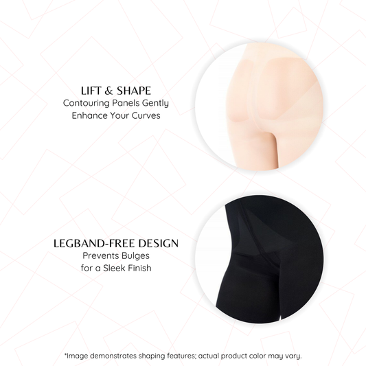 PENTI Shaper Short | Seamless Tummy Control Shapewear | Non-Slip High Waist Body Shaper Thigh Slimming & Butt Lift for Women