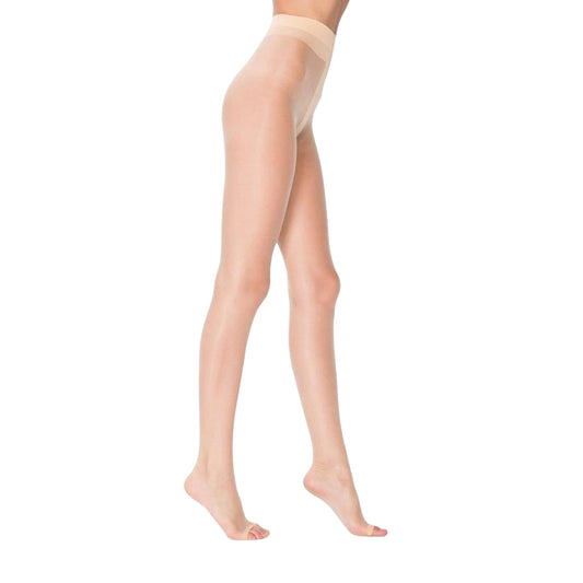 PENTI 10 Den Toeless Pantyhose for Women | Open Toe Matte Sheer Tights with Non-Slip Sole, Transparent Brief