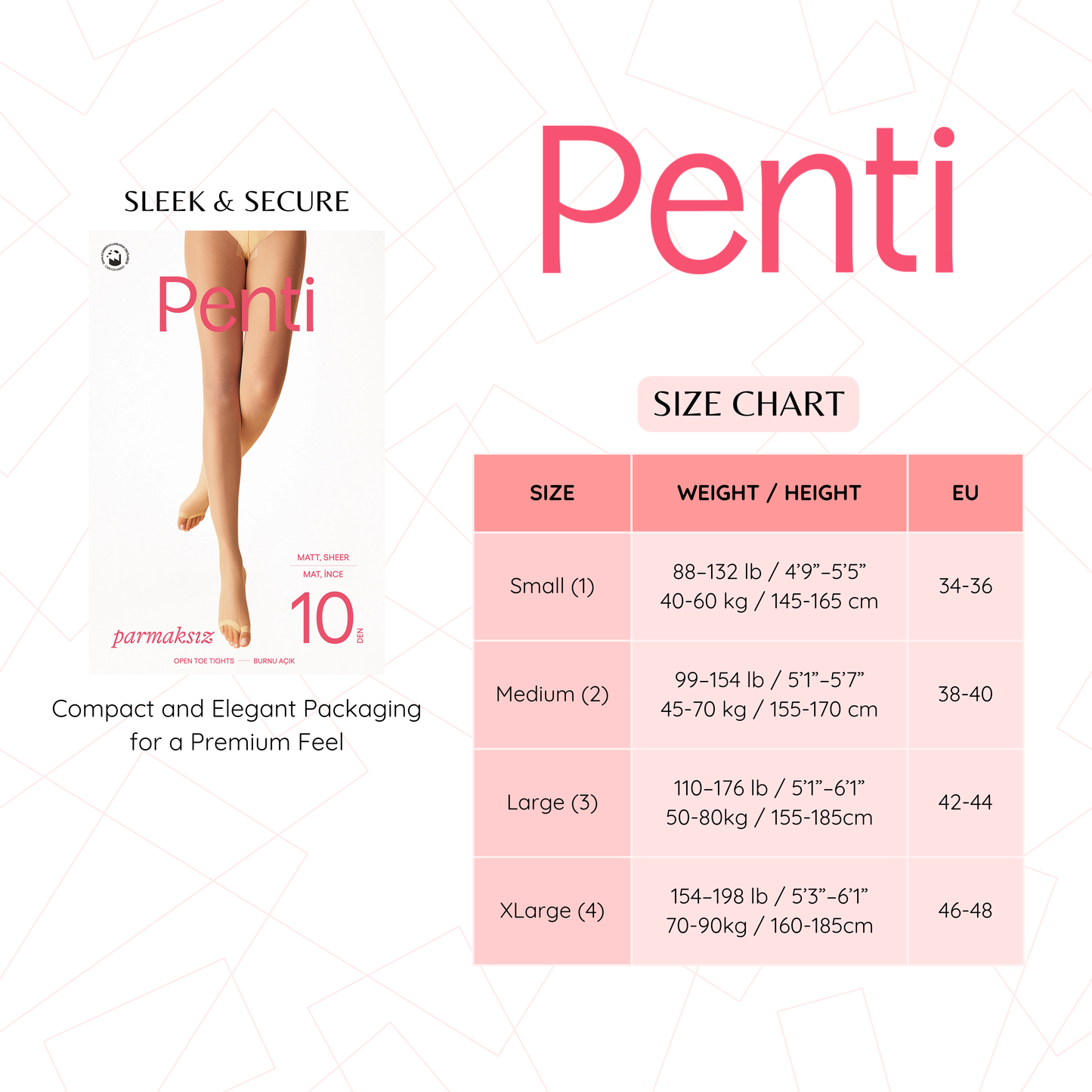 PENTI 10 Den Toeless Pantyhose for Women | Open Toe Matte Sheer Tights with Non-Slip Sole, Transparent Brief